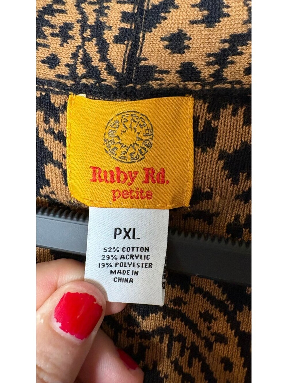 Ruby Rd. Petite PXL Paisley Pattern Open Front Cardigan - Picture 3 of 7